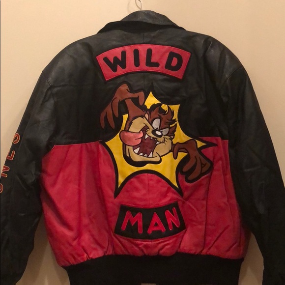 Shanke Looney Tunes Tasmanian Devil Taz Teenagers Baseball Uniform Jacket Sport Coat